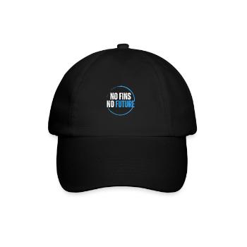 No Fins No Future Safe Sharks - Baseballkappe - Schwarz/Schwarz - Vorne