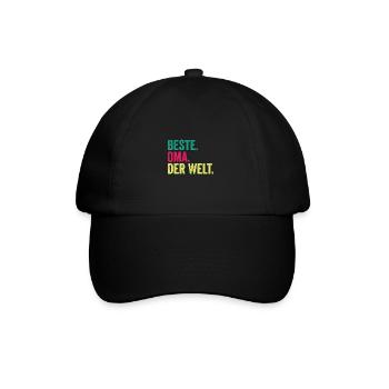 Großmutter Oma - Baseballkappe - Schwarz/Schwarz - Vorne