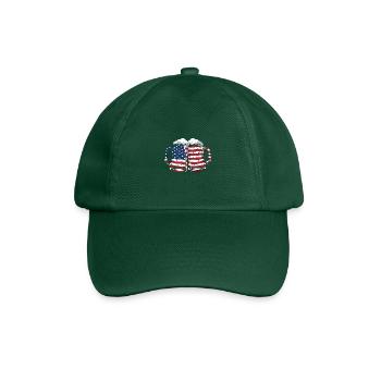 Vierter Juli Nationalfarben Nationalfeiertag USA - Baseballkappe - Flaschengrün - Vorne