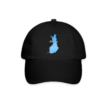 La carte de la Finlande Finlande, couleur bleue - Casquette classique - noir/noir - Devant