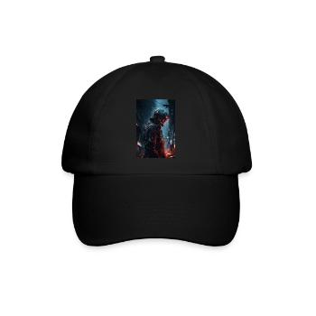 Neon Cyber Future Warrior #4 - Baseballkappe - Schwarz/Schwarz - Vorne