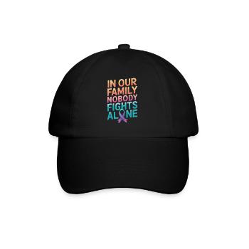 Sensibilisation au cancer Cancer Cancer du sein - Casquette classique - noir/noir - Devant