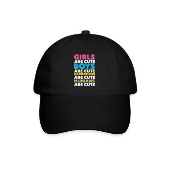 LGBT Pride Pan Gift Pansexual - Baseball Cap - black/black - Front