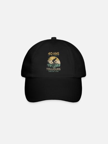 40 ans cadeau vélo 40 anniversaire velo - Casquette classique - noir/noir