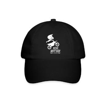 bébé motard à bord moto motocross - Casquette classique - noir/noir - Devant