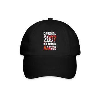 18th birthday - Original - 2007 - Alsatian - Baseball Cap - black/black - Front