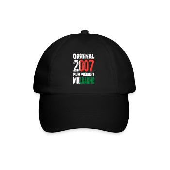 18th Birthday - Original 2007 - Malagasy - Baseball Cap - black/black - Front