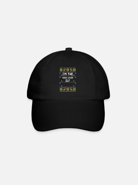 I'm The Book Lover Elf - Baseballkappe - Schwarz/Schwarz