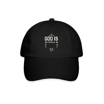 Dieu est fidèle - Jésus - Casquette classique - noir/noir - Devant