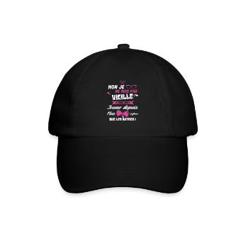 Non je ne suis pas vieille t-shirt femme humour - Casquette classique - noir/noir - Devant