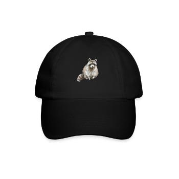 Waschbär - Baseballkappe - Schwarz/Schwarz - Vorne