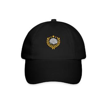 Brain Laurel Wreath Stars Coat of Arms - Baseball Cap - black/black - Front