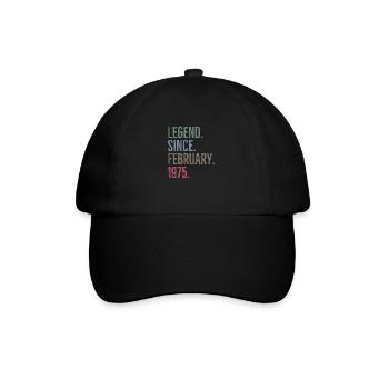 Legend Since February 1975 - Baseball Cap - black/black - Front