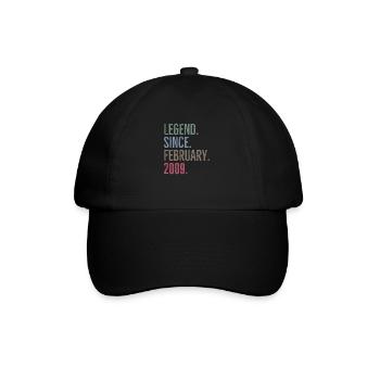 Legend Since February 2009 - Baseball Cap - black/black - Front