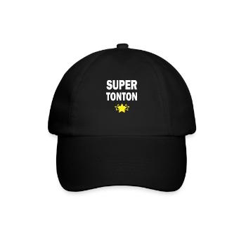 super tonton / cadeau humour tonton - Casquette classique - noir/noir - Devant