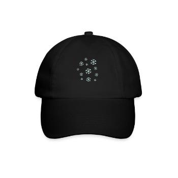 Snowflake Snow Snowflakes Christmas - Baseball Cap - black/black - Front