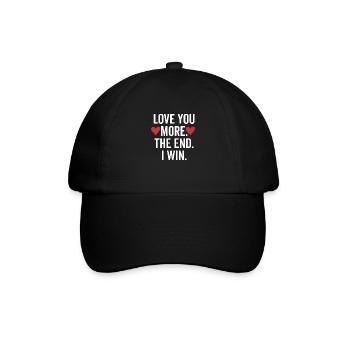 Liebe dich mehr Das Ende, das ich gewinne - Baseballkappe - Schwarz/Schwarz - Vorne