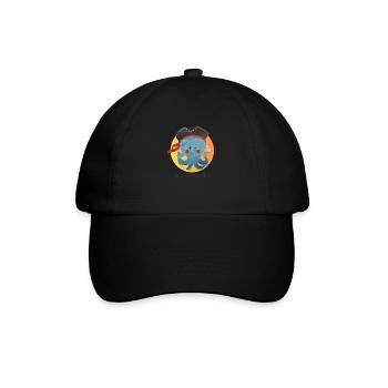 Pieuvre pirate, à l'attaque ! - Casquette classique - noir/noir - Devant