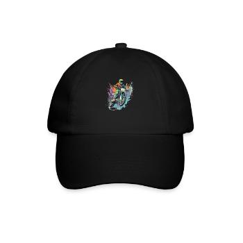 Motorcycle cross Fabio - Baseball Cap - black/black - Front