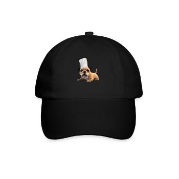Bulldog Dogs Restaurateur Dog Cooks Dog Owners - Baseball Cap - black/black - Front