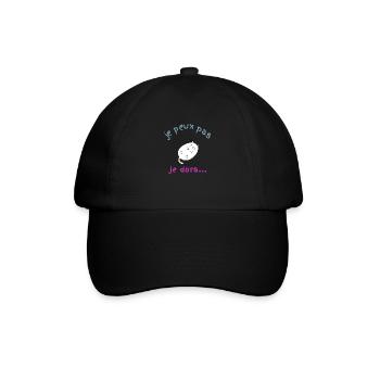 je peux pas je dors - Casquette classique - noir/noir - Devant