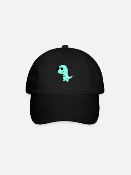 cool dino - Baseballkappe - Schwarz/Schwarz