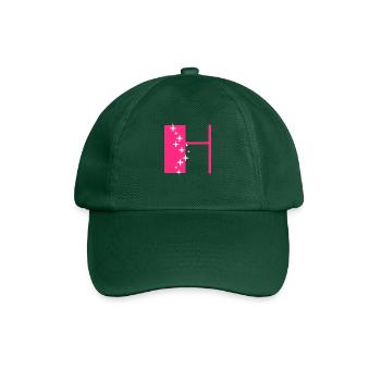 Letter H Glitter - Baseball Cap - bottle green - Front