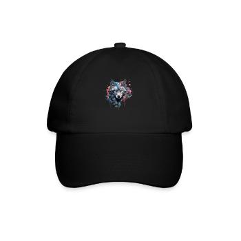 Wolf Design Wolf Head in Bright Colors Wolf Pack - Baseball Cap - black/black - Front
