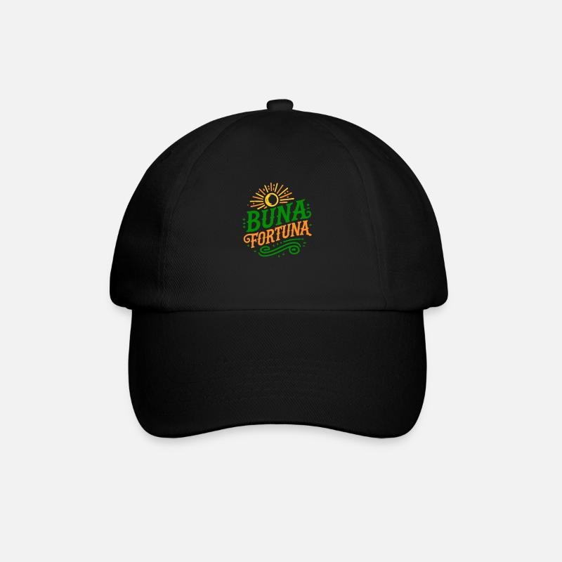 buna fortuna (Vectorgraphic) - Baseballkappe - Schwarz/Schwarz
