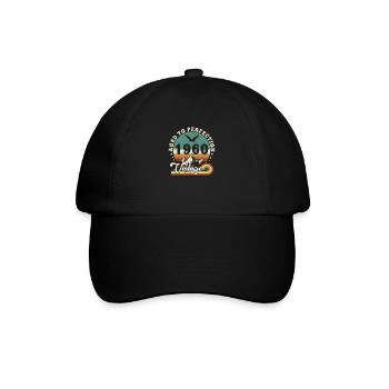Bis zur Perfektion gealtert 1960 Retro -Edition 2025. - Baseballkappe - Schwarz/Schwarz - Vorne