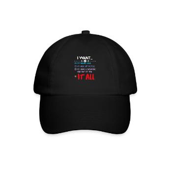 JE VEUX TOUT - Casquette classique - noir/noir - Devant