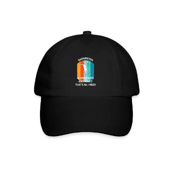 Badminton Badminton Badminton Player Chocolat - Casquette classique - noir/noir - Devant