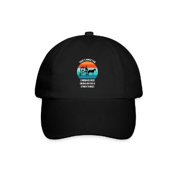 Coachman Carriage Horse-drawn carriage Coffee - Baseball Cap - black/black - Front