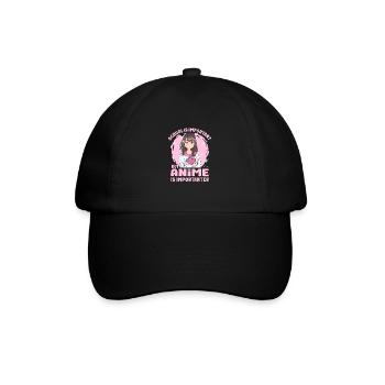 Cute Japanese Manga Women Girls Gift Otaku Kawaii - Baseballkappe - Schwarz/Schwarz - Vorne