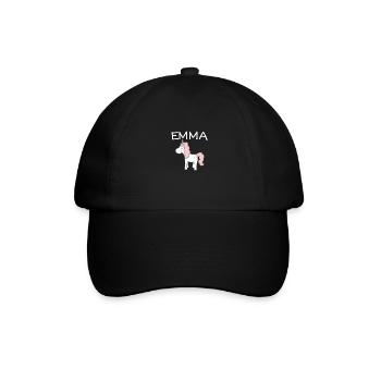 Emma's name children - Baseball Cap - black/black - Front