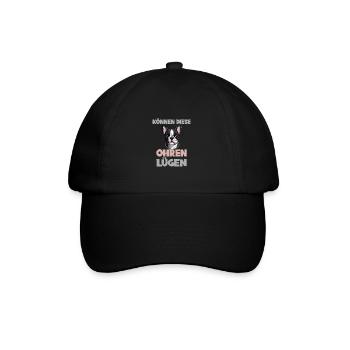 Können Diese Ohren Lügen? - Baseballkappe - Schwarz/Schwarz - Vorne