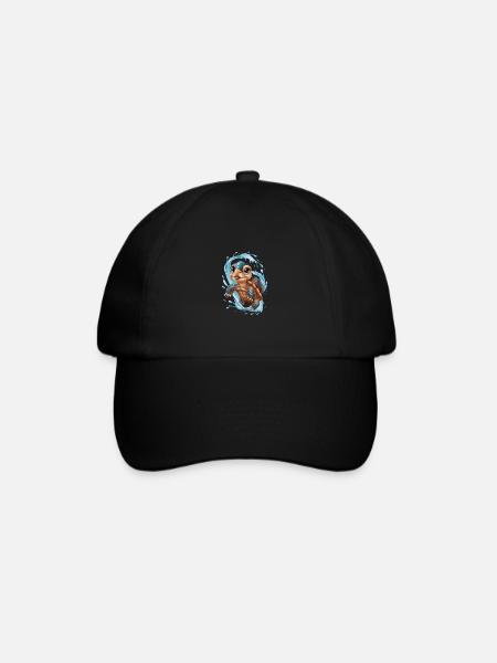 Schildkröte für Kinder für - Baseballkappe - Schwarz/Schwarz