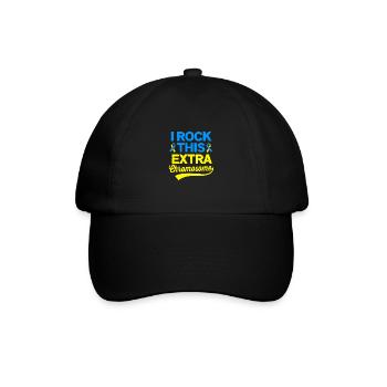 Down syndrome T21 chromosome trisomy - Baseball Cap - black/black - Front