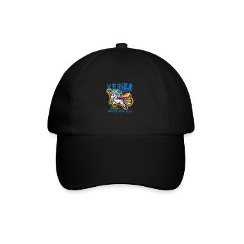 Keiner glitzert mehr wie ich für einen Einhorn - Baseballkappe - Schwarz/Schwarz - Vorne