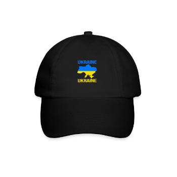 Ukraine - Baseballkappe - Schwarz/Schwarz - Vorne