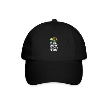 Lustiges Avocado-Lebensmittel, das eine Fischerboot-Frucht fährt - Baseballkappe - Schwarz/Schwarz - Vorne