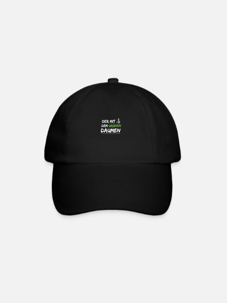 Gärtner Pflanzen Flüsterer - Der Mit Dem Grünen - Baseballkappe - Schwarz/Schwarz