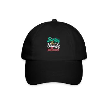 Der Frühling bringt die Schönheit der Margaritas - Baseballkappe - Schwarz/Schwarz - Vorne