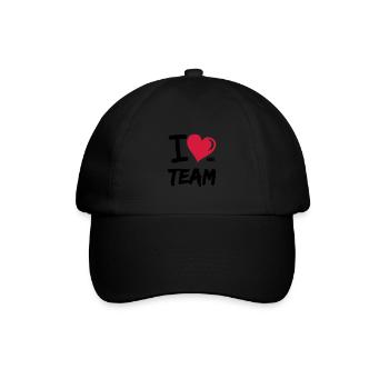 i love my team - Baseball Cap - black/black - Front