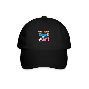 Rose ou bleu Grande tante t’aime meilleure tante - Casquette classique - noir/noir - Devant