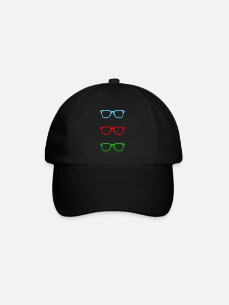 brille - Baseballkappe - Schwarz/Schwarz