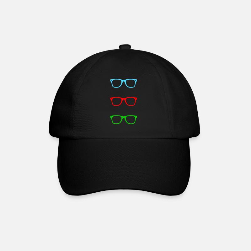 brille - Baseballkappe - Schwarz/Schwarz
