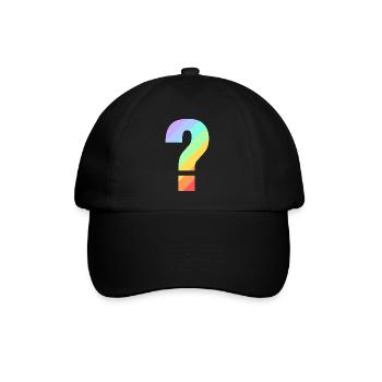 Point d'interrogation arc-en-ciel - Casquette classique - noir/noir - Devant