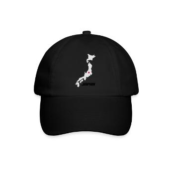 japan3 - Baseballkappe - Schwarz/Schwarz - Vorne