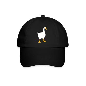 VERY angry white goose - Baseball Cap - black/black - Front